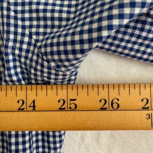 Ralph Lauren Men's SZ L Blue & White Check SS Button Down Shirt Red RL Logo NWOT - Picture 7 of 9